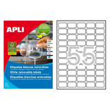 Etiqueta adhesiva Apli 36.8 × 23.8 mm Blanco 3051