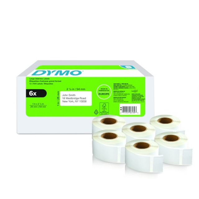Etiqueta adhesiva Dymo 25 × 54 mm Blanco 2177564