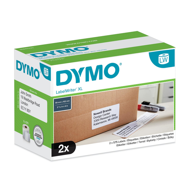 Etiqueta de envío Dymo 102 × 59 mm Blanco S0947420