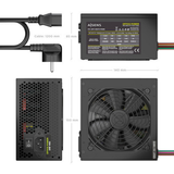 Fuente de alimentación AISENS ATX 500W con cable Negra - vista 3
