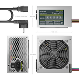 Fuente de alimentación AISENS ATX 500W con cable Plata - vista 3