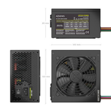 Fuente de alimentación AISENS ATX 500W OEM Negra - vista 3