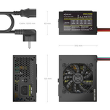 Fuente de alimentación AISENS SFX 500W con cable Negra - vista 3