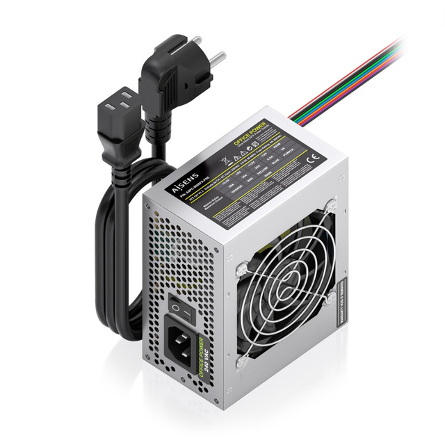 Fuente de alimentación AISENS SFX 500W con cable Plata