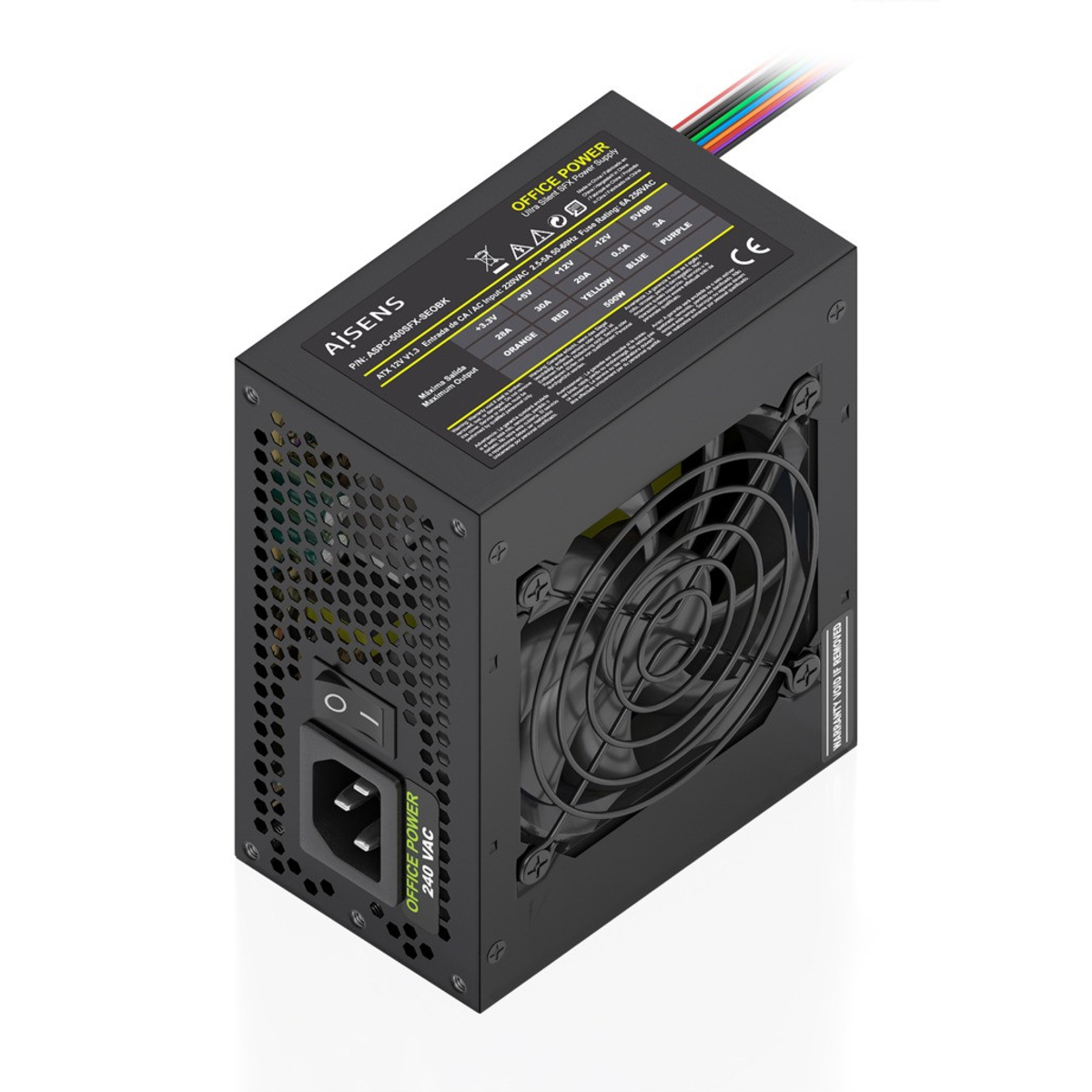 Fuente de alimentación AISENS SFX 500W OEM Negra