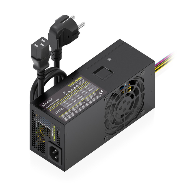 Fuente de alimentación AISENS TFX 500W con cable Negra