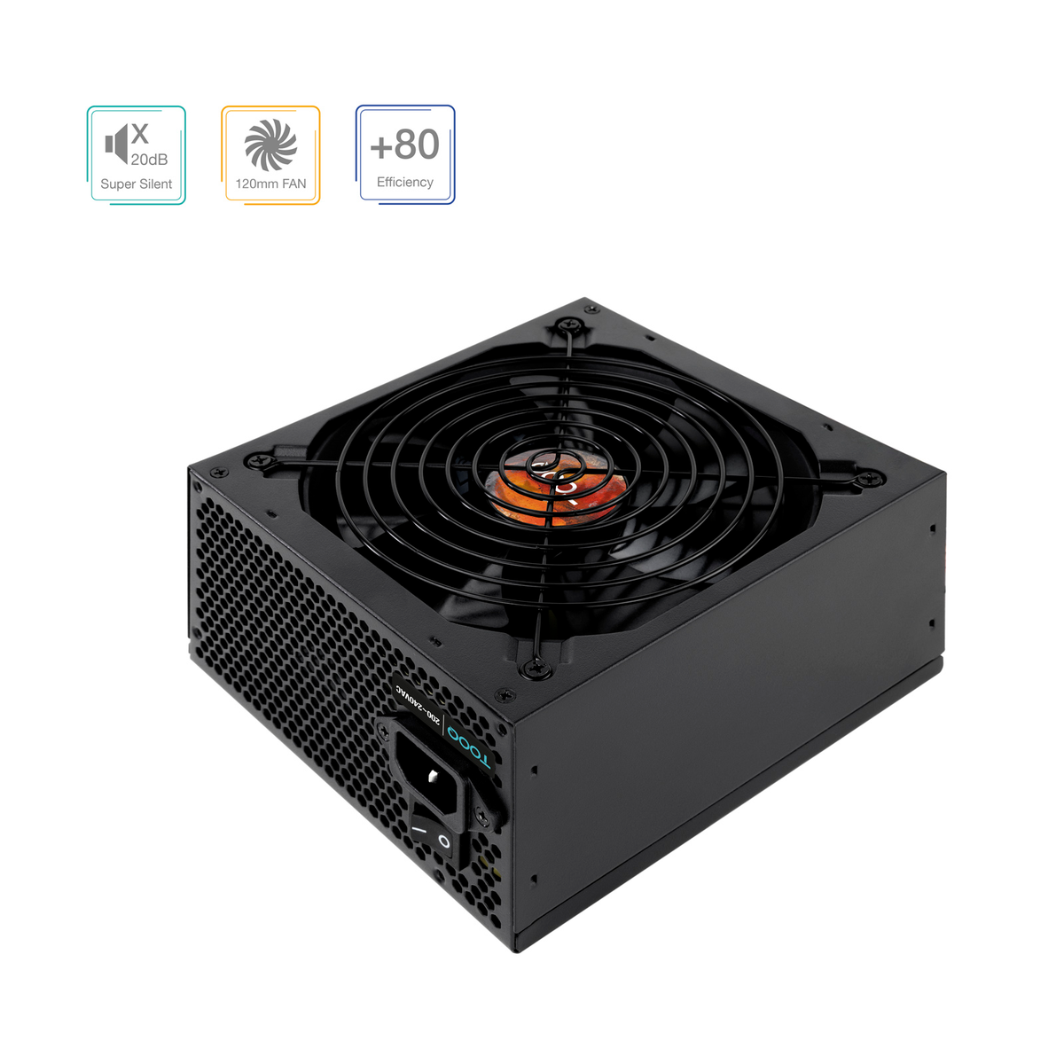 Fuente de alimentación TooQ ATX 650W APFC 80PLUS Bronce - vista 2