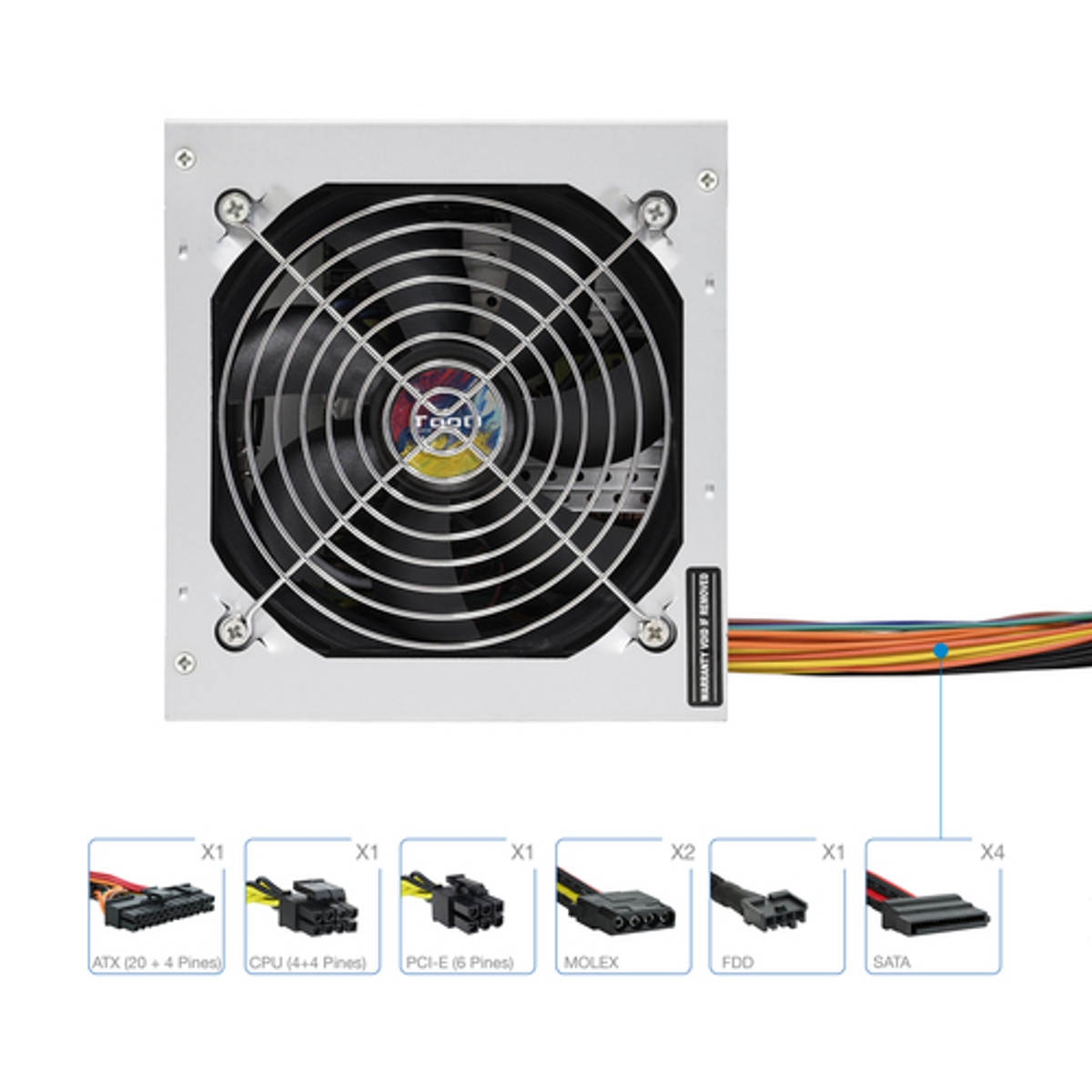 Fuente de alimentación TooQ TQAPOLO-500SP 500W - vista 3