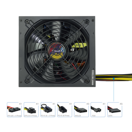 Fuente de alimentación TooQ TQAPOLO-650SP 650W - vista 3
