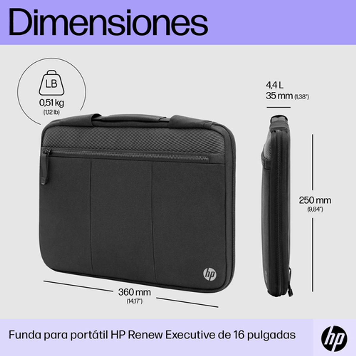 Funda para portátil HP 6B8Y3AA 14,1" Negro - vista 5