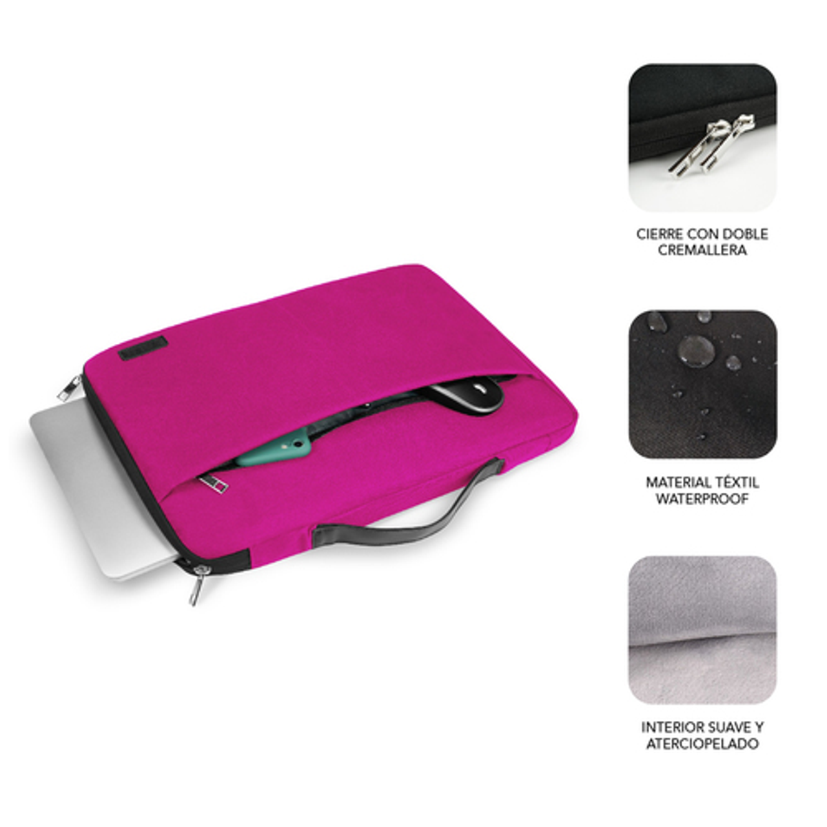 Funda para portátil Subblim SUB-LS-0TS0101 15,6" Rosa - vista 2
