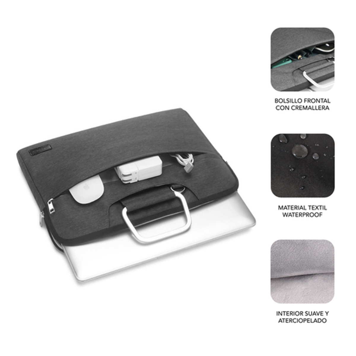 Funda para portátil Subblim SUB-LS-1BS0002 13,3"–14" Gris - vista 2