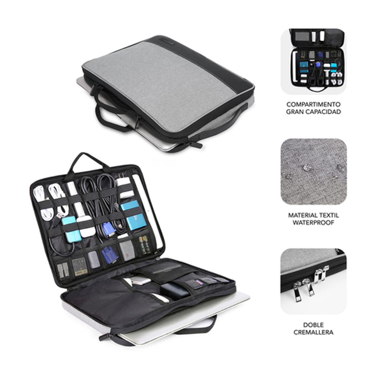 Funda para portátil Subblim SUB-LS-2AS0001 13,3"–14" Gris - vista 2