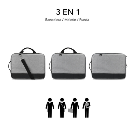 Funda para portátil Subblim SUB-LS-2AS0001 13,3"–14" Gris - vista 5