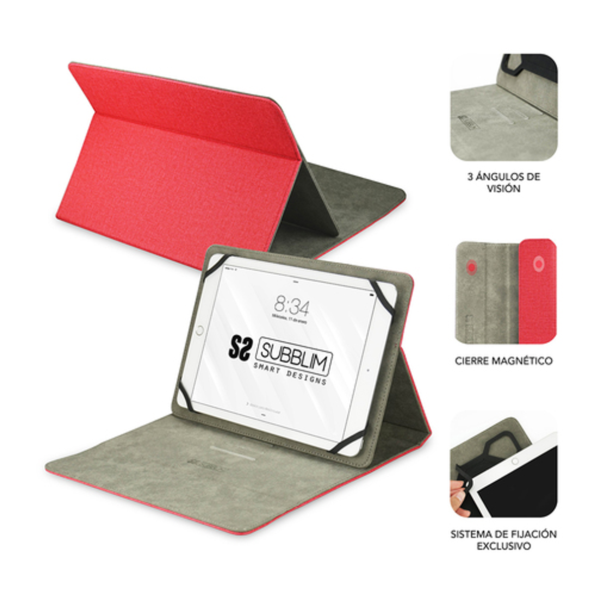 Funda para tablet Subblim SUB-CUT-1CT002 10,1" Rojo - vista 2