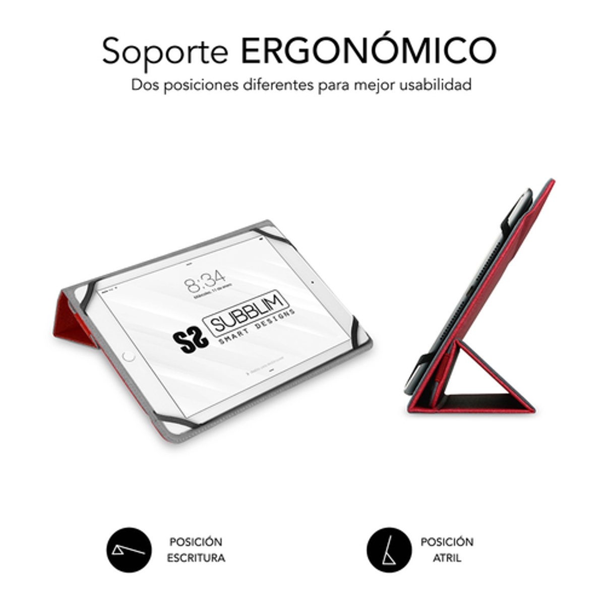 Funda para tablet Subblim SUB-CUT-2FC002 10,1" Rojo - vista 3