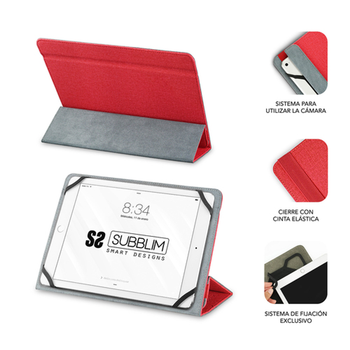 Funda para tablet Subblim SUB-CUT-2FC002 10,1" Rojo - vista 4