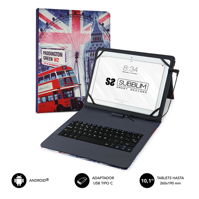 Funda con teclado Subblim SUB-KT1-USB050 10,1"