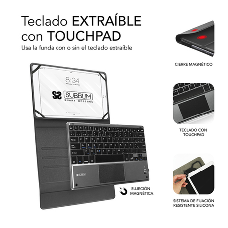 Funda con teclado Subblim SUB-KT2-BTP001 9,6"–10,8" Multicolor - vista 3