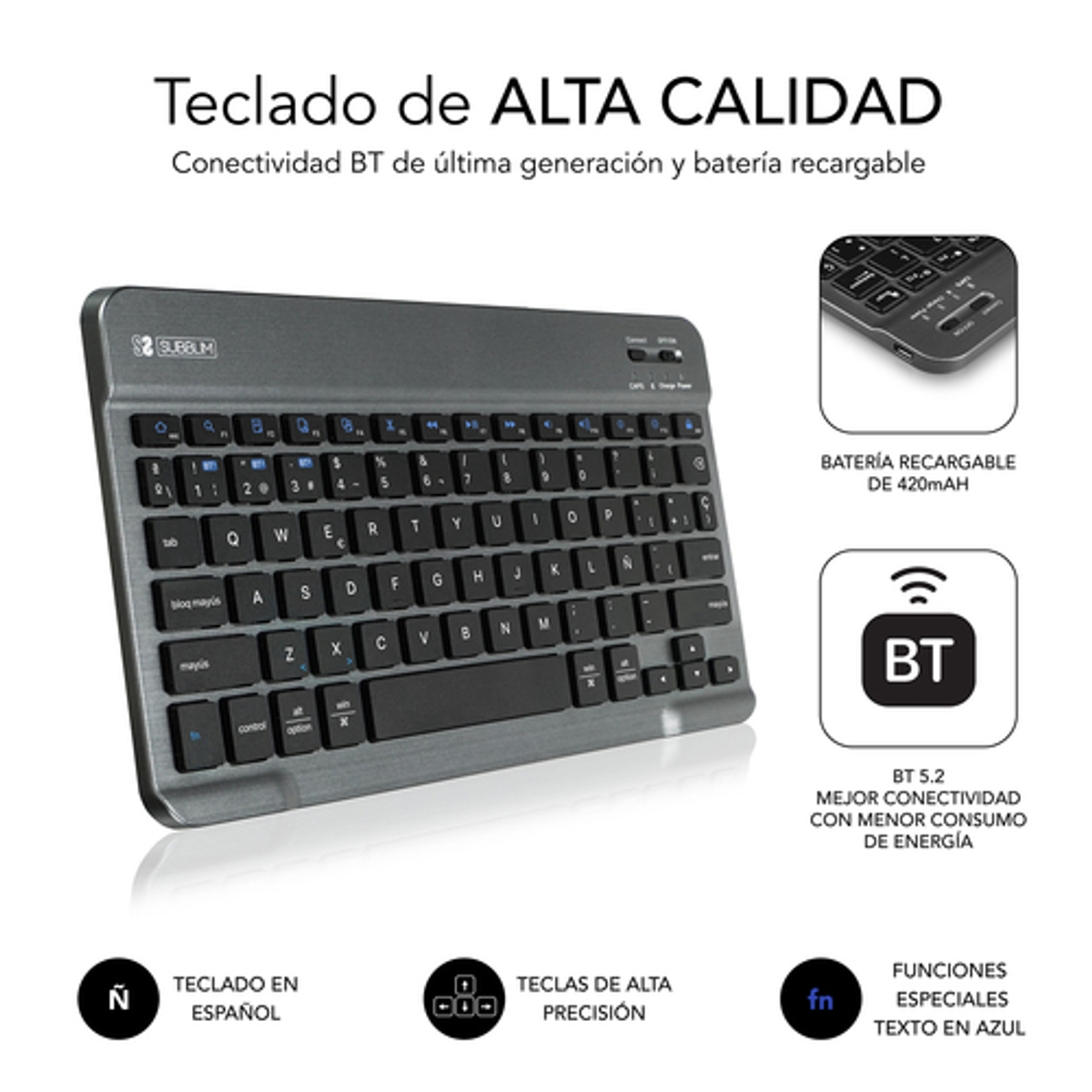 Funda con teclado Subblim SUBKT3-BTS060 Negro - vista 7