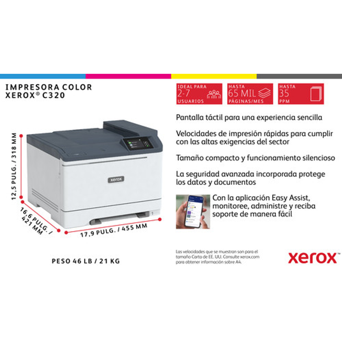 Impresora Xerox C320 Láser Color - vista 6