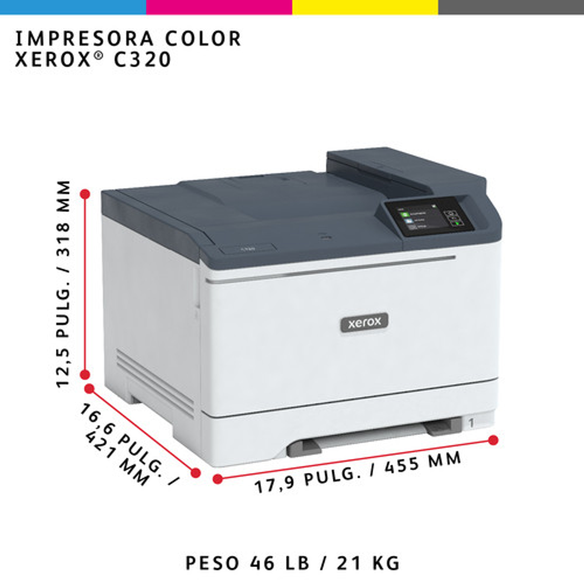 Impresora Xerox C320 Láser Color - vista 7