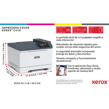 Impresora Xerox C410 Láser Color - vista 6