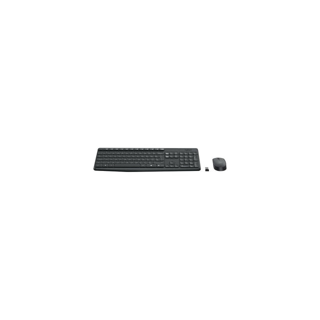Kit teclado y ratón Logitech MK235 inalámbrico español gris, vista principal