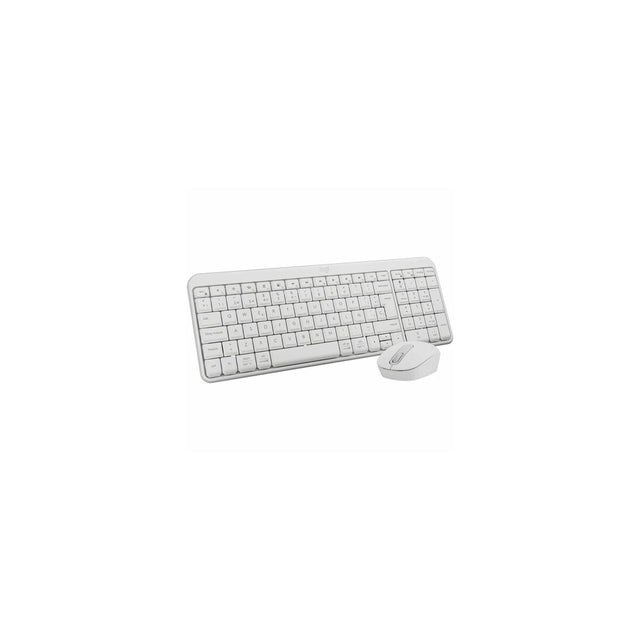 Kit teclado y ratón Logitech MK250 inalámbrico español blanco roto, vista principal