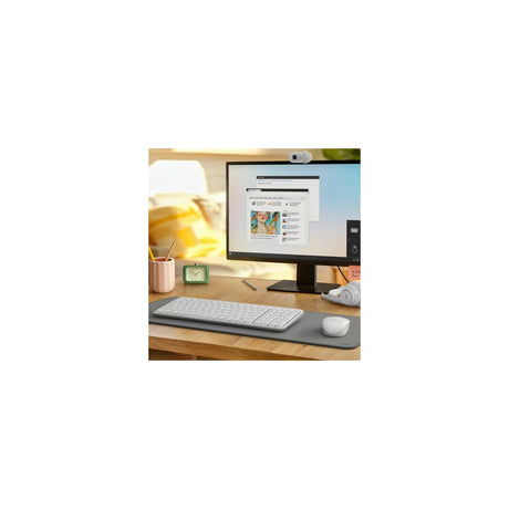 Kit teclado y ratón Logitech MK250 inalámbrico español blanco roto, vista 6