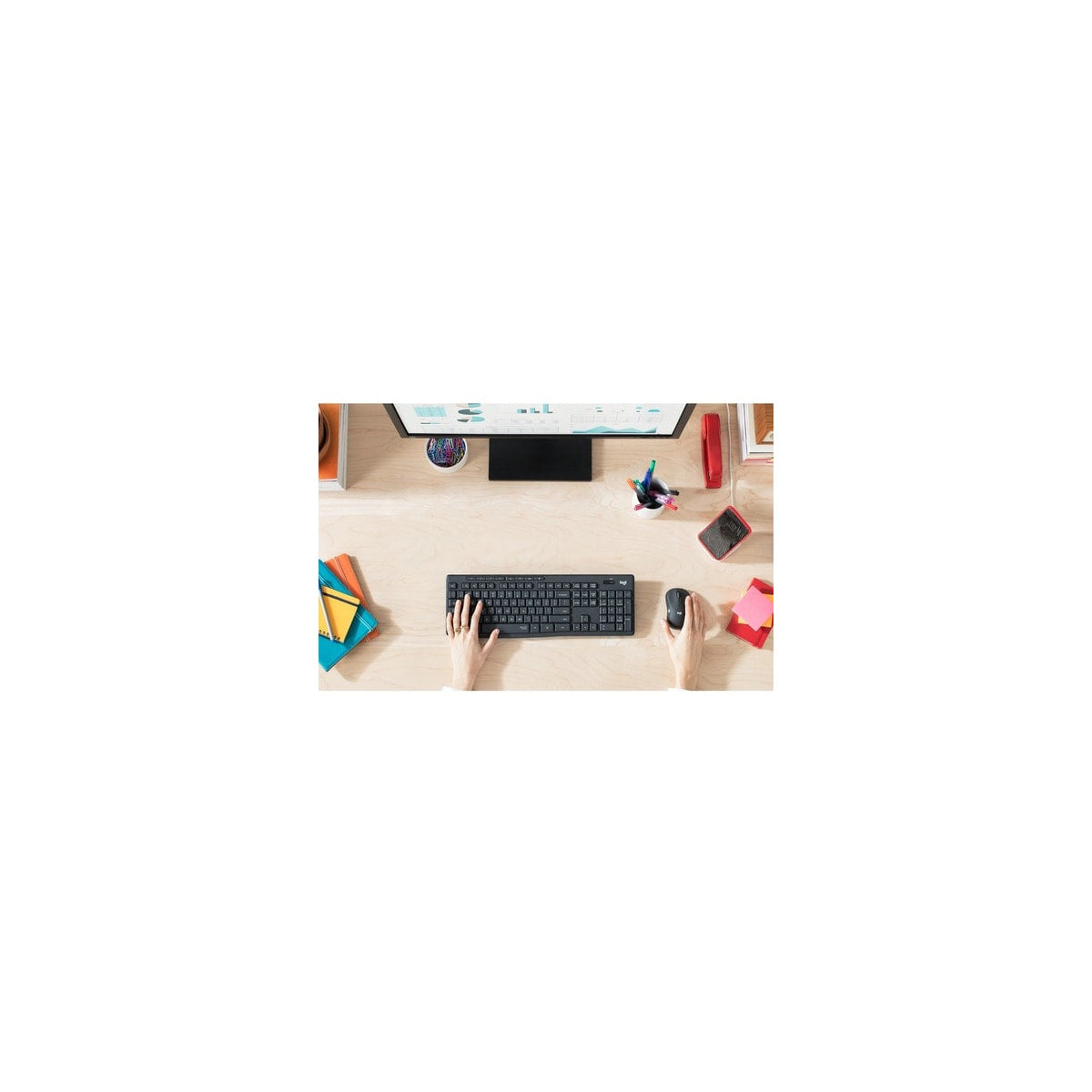 Kit teclado y ratón Logitech MK295 Silent inalámbrico español grafito, vista 6