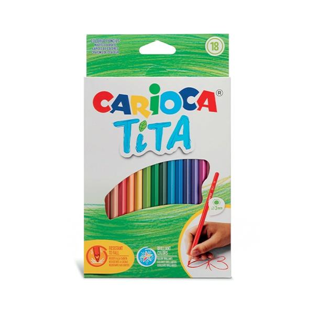Lápiz Carioca C.18 Lápices Hexagonales Tita Colores Surtidos