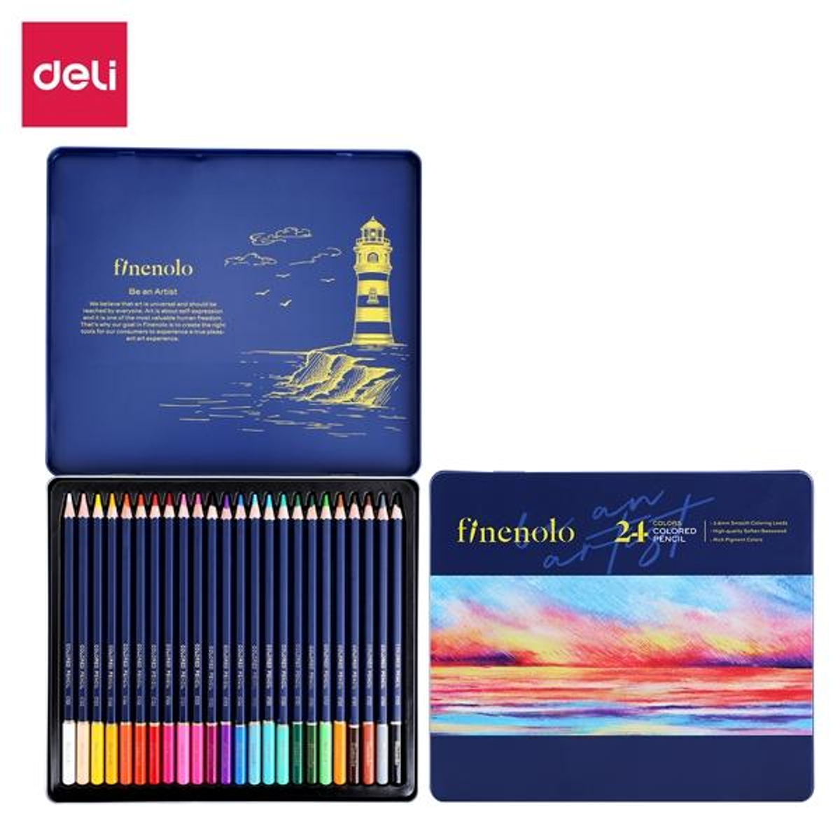 Lápiz Deli C.24 Lápices Finenolo Colores Surtidos