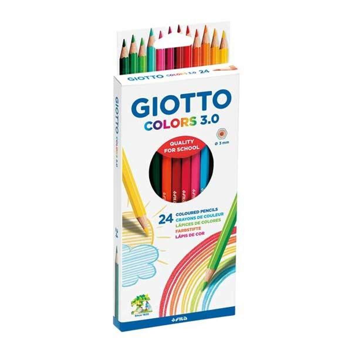 Lápiz Giotto C.24 Lápices Colors 3.0 Colores Surtidos
