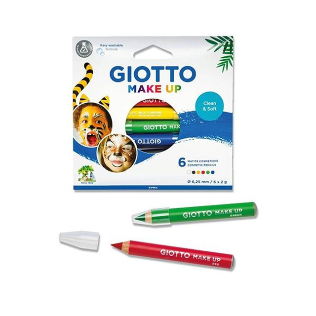 Lápiz Giotto PAQ.6 Lápices Cosmeticos Make Up Colores Surtidos