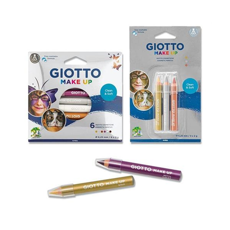 Lápiz Giotto PAQ.6 Lápices Cosmeticos Make Up Colores Metálicos Surtidos