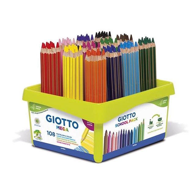 Lápiz Giotto C.108 Lápices Mega Colores Surtidos