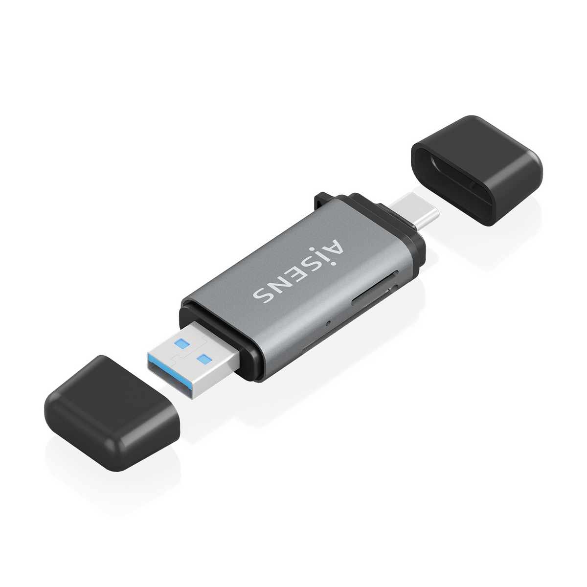 Lector de tarjetas de memoria Aisens USB-A + USB-C (ASCR-2AC11-GR)