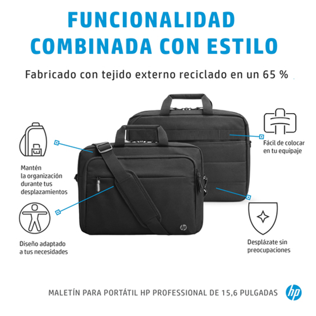 Maletín para portátil HP 500S7AA 15,6" Negro - vista 8