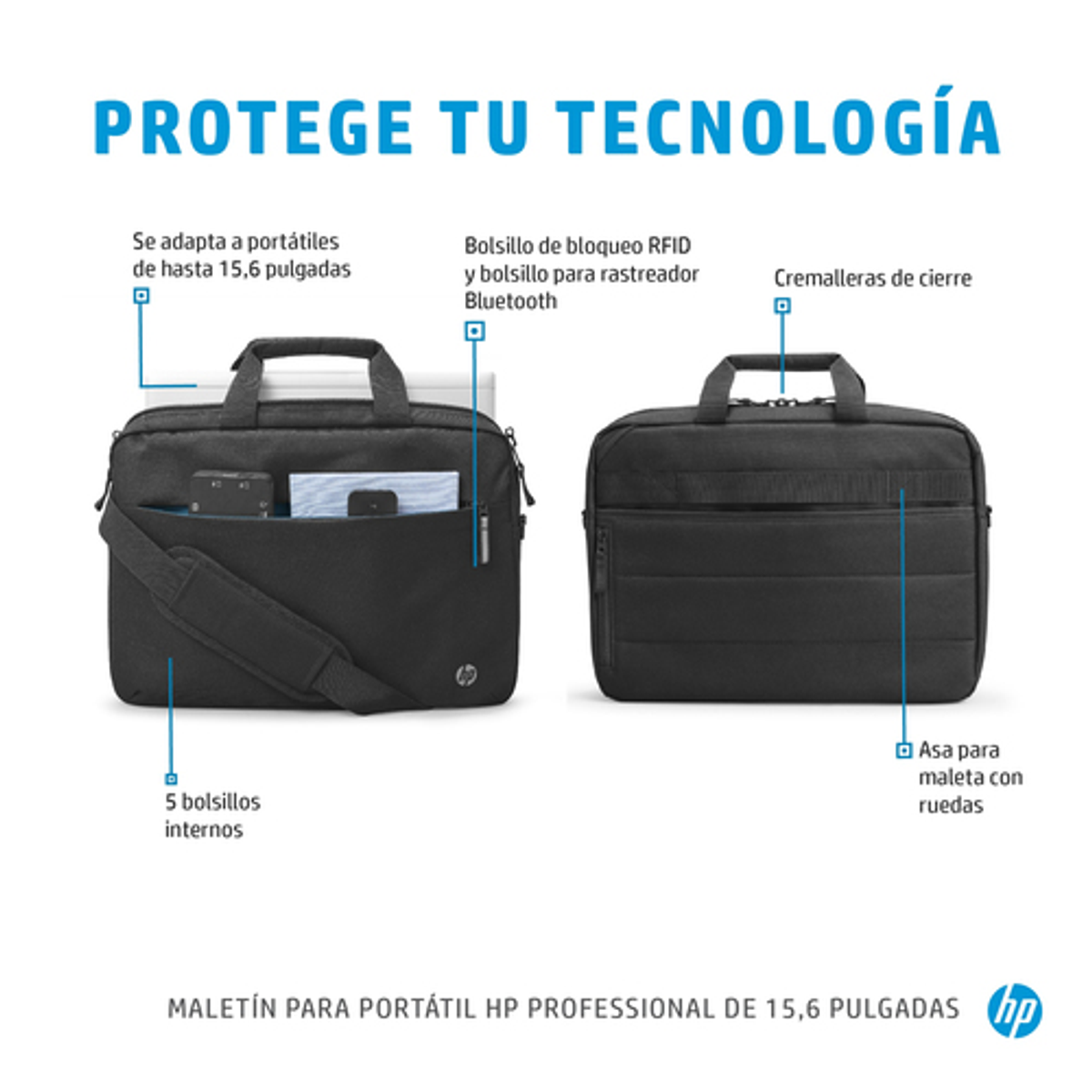 Maletín para portátil HP 500S7AA 15,6" Negro - vista 11
