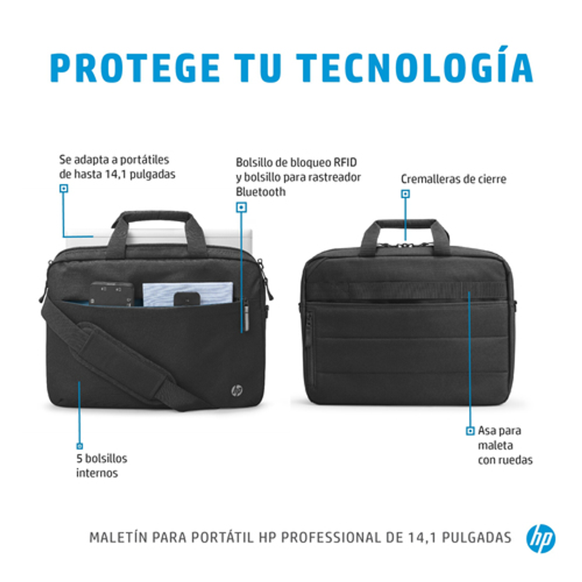 Maletín para portátil HP 500S8AA 14,1" Negro - vista 9