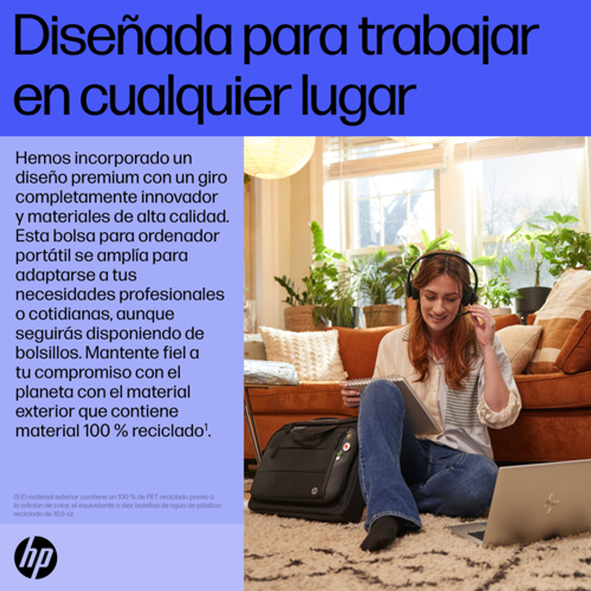 Maletín para portátil HP 6B8Y2AA 15,6" Negro - vista 7