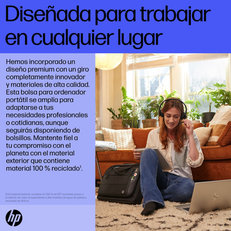 Maletín para portátil HP 6B8Y2AA 15,6" Negro - vista 7