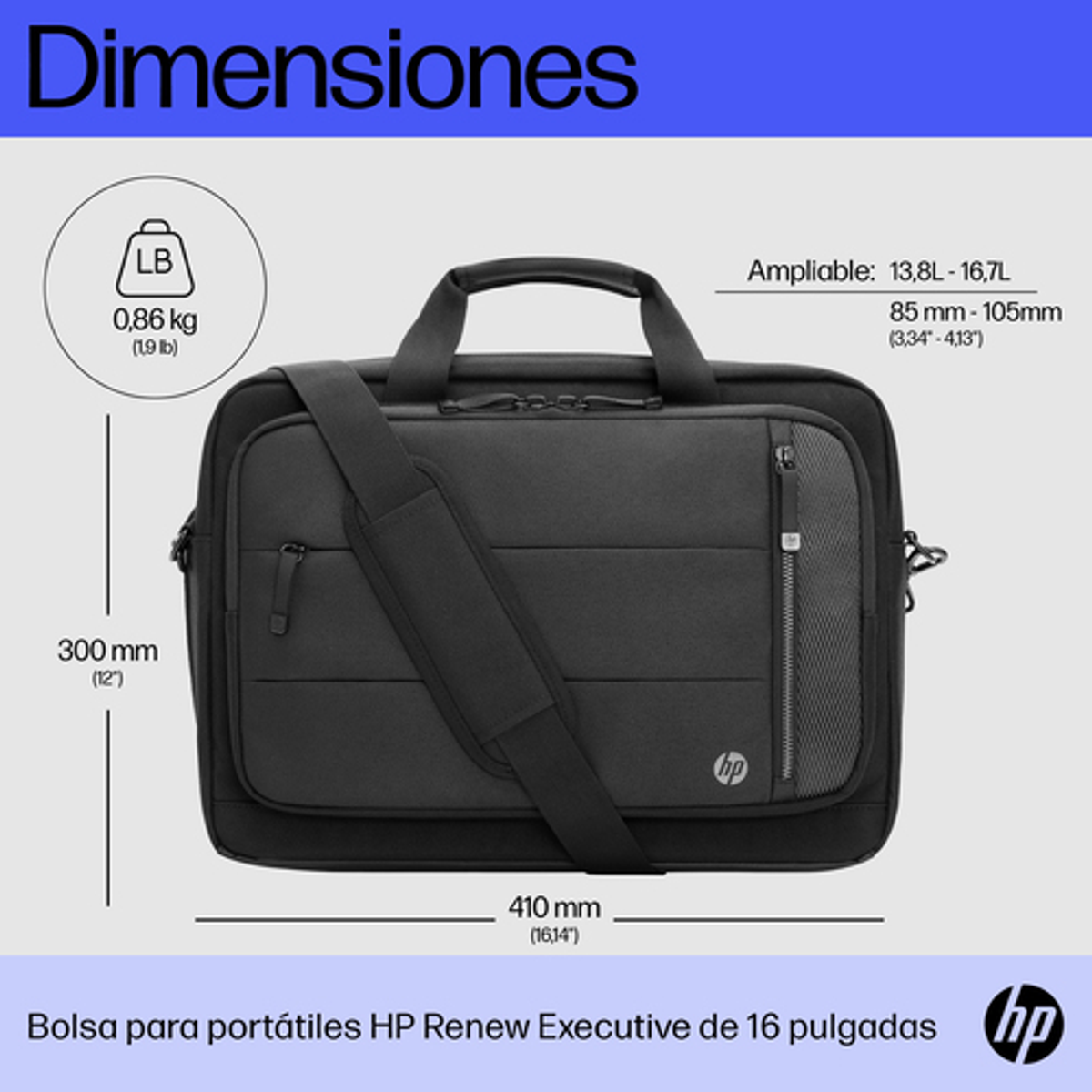 Maletín para portátil HP 6B8Y2AA 15,6" Negro - vista 9