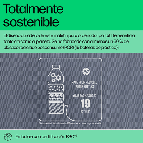 Maletín para portátil HP A08JSAA 14" Gris - vista 3