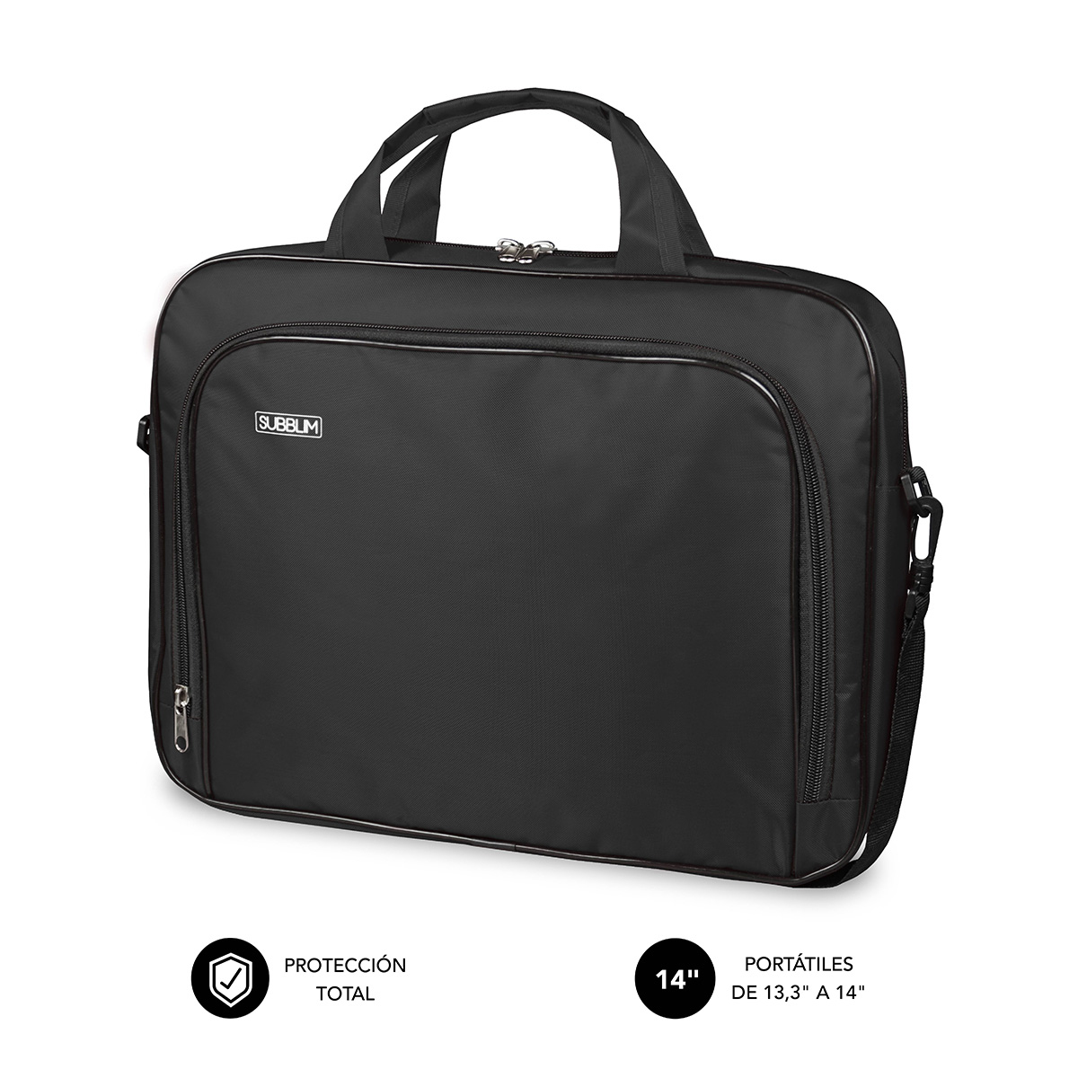 Maletín para portátil Subblim SUB-LB-1OLB030 13,3"–14" Negro
