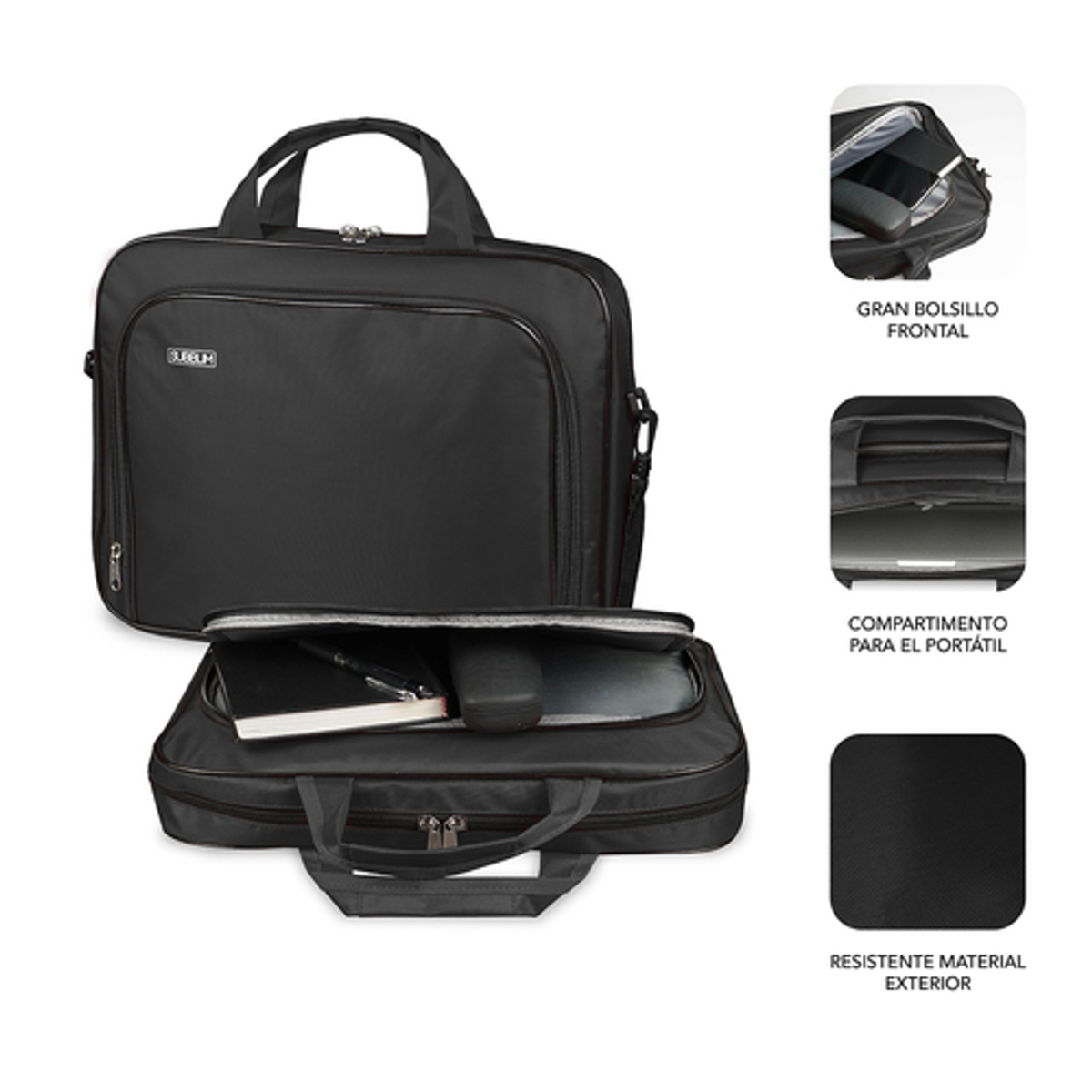 Maletín para portátil Subblim SUB-LB-1OLB050 15,4"–16" Negro - vista 2