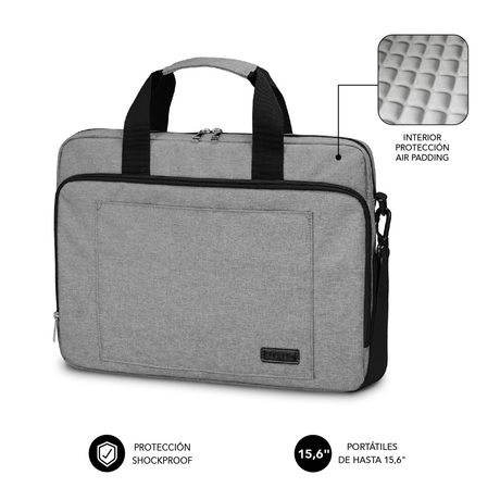 Maletín para portátil Subblim SUB-LB-4APLB10 15,6" Gris