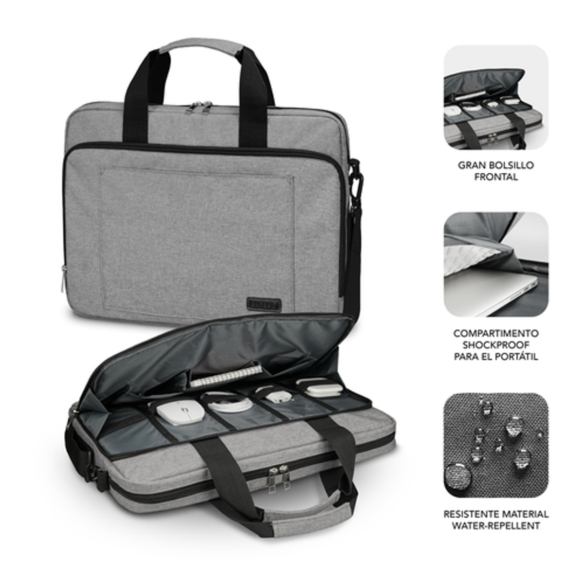 Maletín para portátil Subblim SUB-LB-4APLB10 15,6" Gris - vista 2