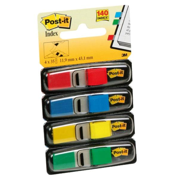 Post-it Index 683-4 con 140 banderitas en cuatro colores
